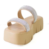 SANDALIA PLATAFORMA NUDE TIRAS BRILHO S 21851 0003 0002 SCHUTZ - Vintedoisk